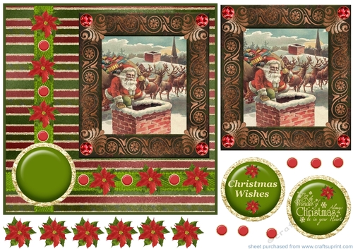 Vintage Santa card front 8