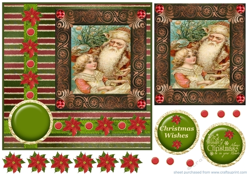 Vintage Santa card front 9