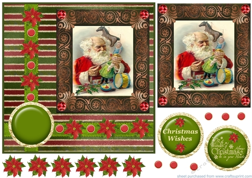Vintage Santa card front 10