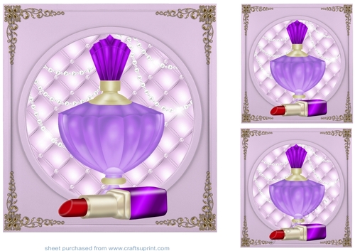 3 Perfume and lipstick card fronts/toppers 4