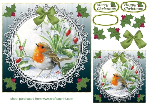 Blue assorted theme Christmas card front 10