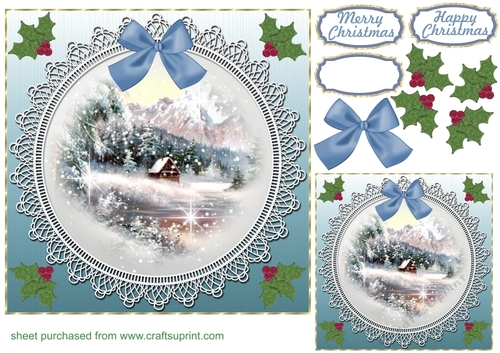 Christmas cottage card front 3