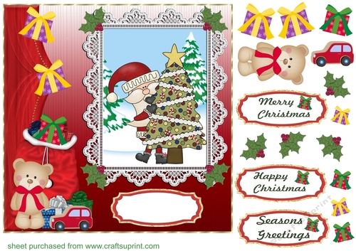 Shhhhhh its a surprise Santa card front 1
