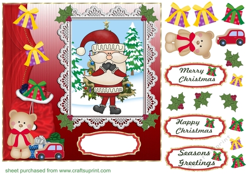 Shhhhhh its a surprise Santa card front 2