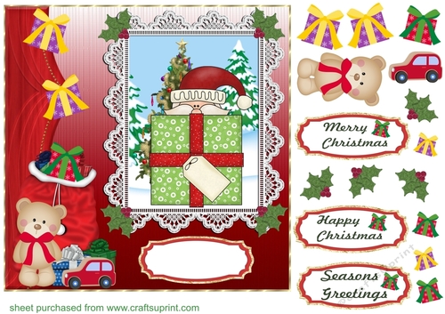 Shhhhhh its a surprise Santa card front 3