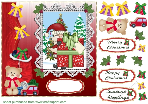Shhhhhh its a surprise Santa card front 4