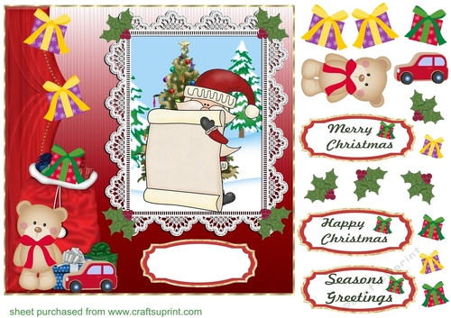 Shhhhhh its a surprise Santa card front 5