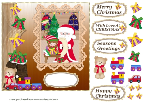 Santa s getting ready card front