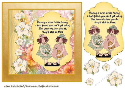 Floral sister card front 3