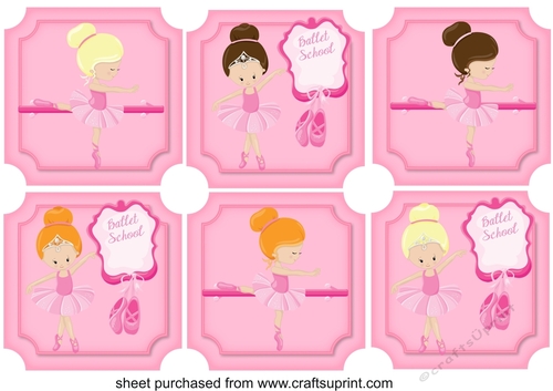 6 Ballerina girl toppers
