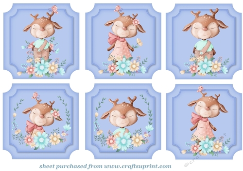 6 Cute floral deer toppers