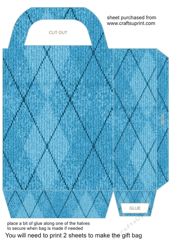 Blue jumper gift bag