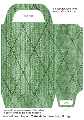 Green jumper gift bag