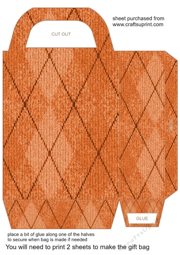 Orange jumper gift bag