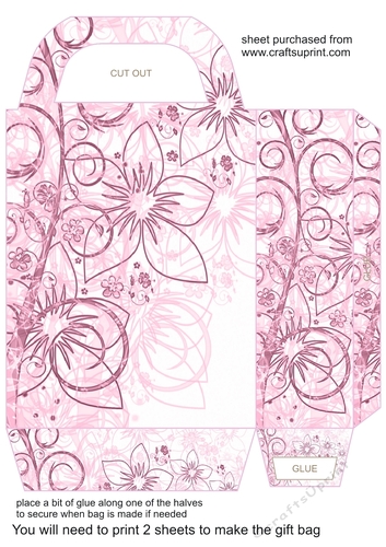 Floral border gift bag 1