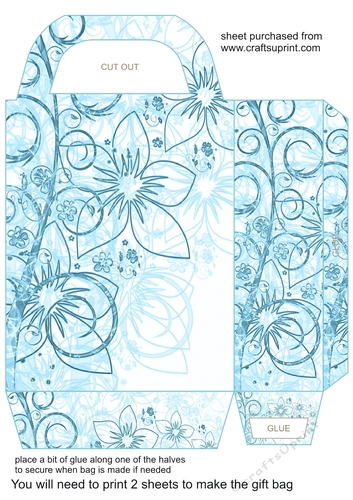 Floral border gift bag 3