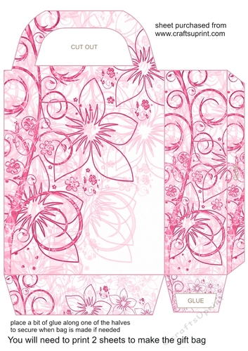 Floral border gift bag 5