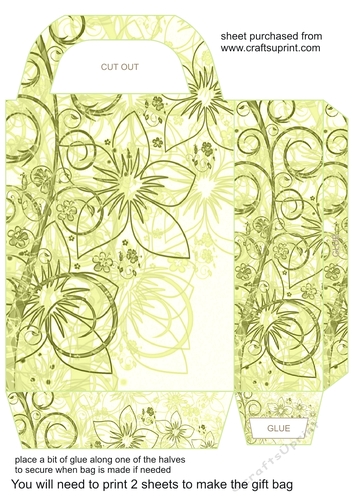 Floral border gift bag 6