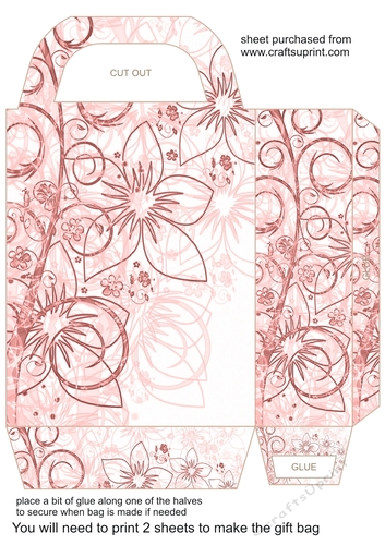 Floral border gift bag 7