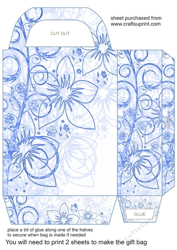 Floral border gift bag 8