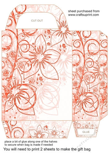 Floral border gift bag 9