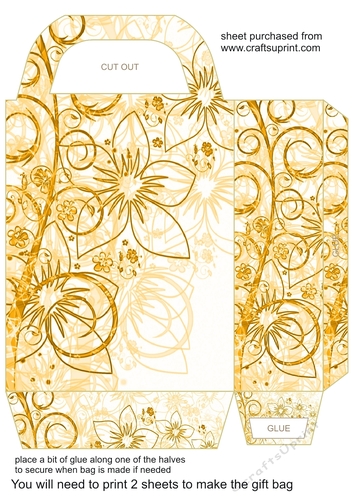 Floral border gift bag 10