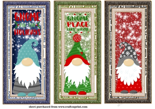 3 Christmas gnome toppers