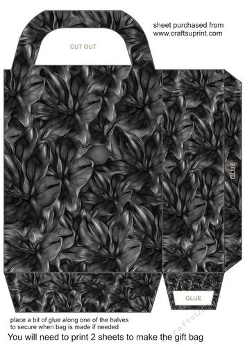 Dark floral gift bag 1