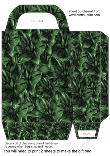 Dark floral gift bag 3