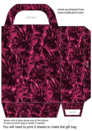 Dark floral gift bag 4