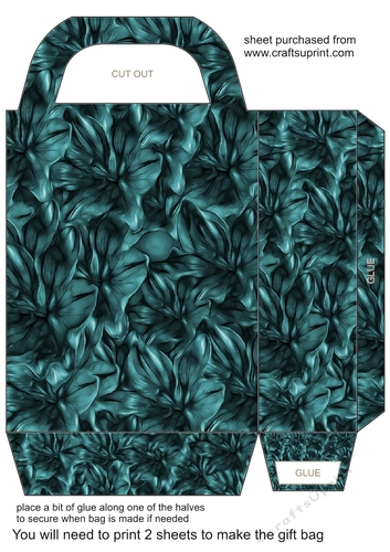 Dark floral gift bag 5
