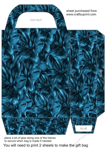 Dark floral gift bag 12