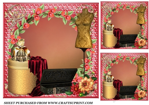 3 Ladies accessories card fronts/toppers
