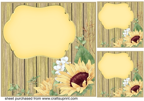 3 Floral wood card fronts/toppers(blank) 3