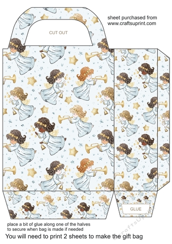 Christmas angel gift bag 1