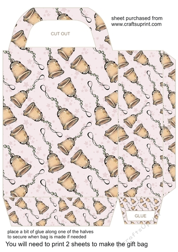 Christmas bells gift bag