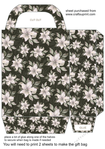 Christmas floral gift bag 1