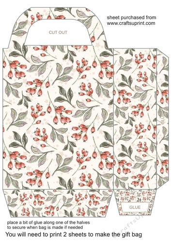 Christmas floral gift bag 3