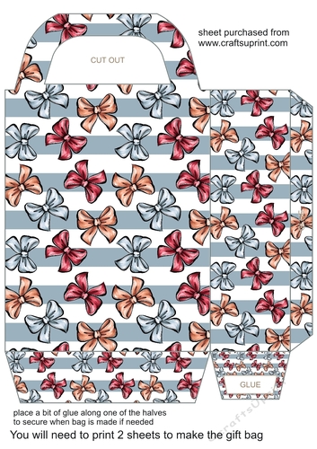 Christmas bows gift bag