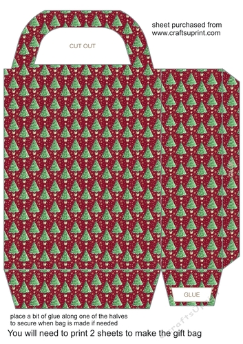 Christmas trees gift bag