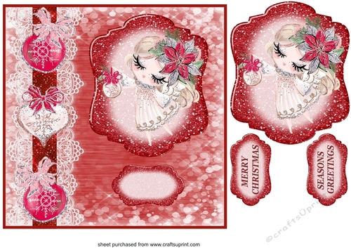 Christmas Angel card front 1