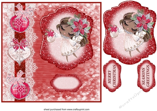 Christmas Angel card front 3