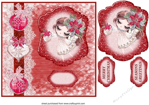 Christmas Angel card front 4