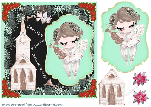 Christmas Angel card front 6