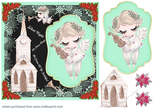 Christmas Angel card front 5