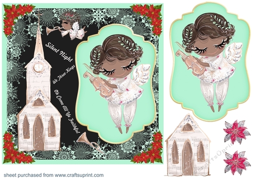 Christmas Angel card front 4