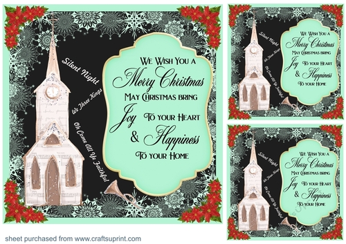 3 Christmas verse card fronts/toppers 2