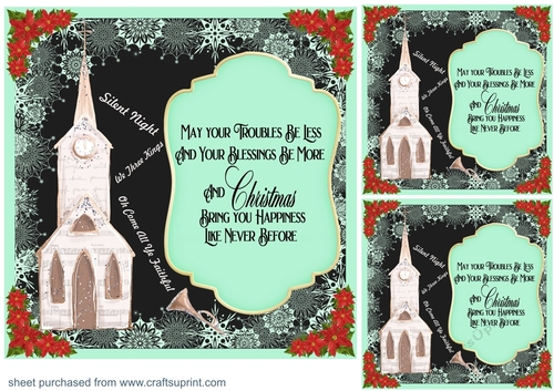 3 Christmas verse card fronts/toppers 3