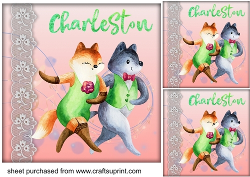 3 Charleston card fronts/toppers