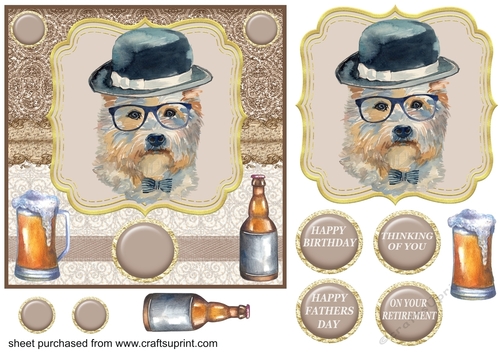 Hipster pup card front 3